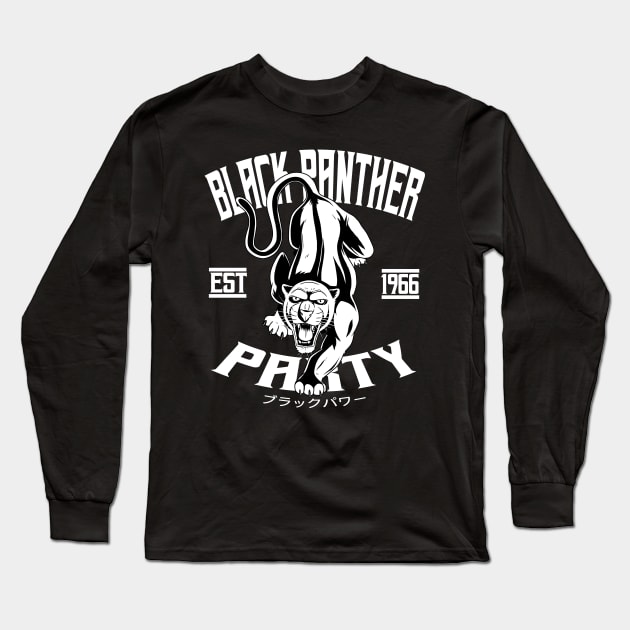 Black Panther Party Logo Long Sleeve T-Shirt by Noseking